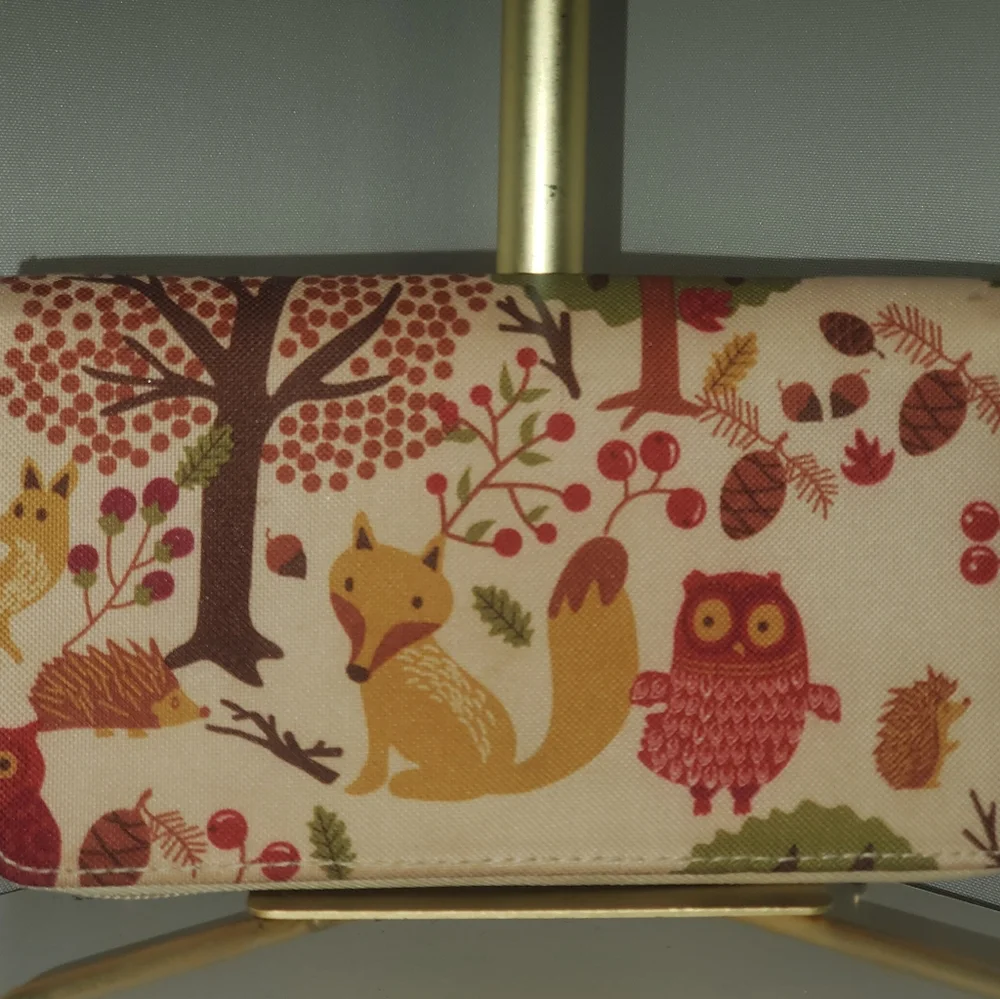 Lily Bloom Beige Woodland Canvas Wallet